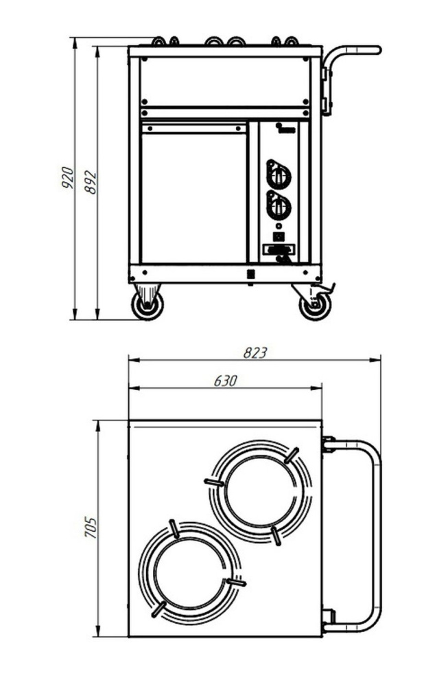 Прилавок Abat ПТЭ-70КМ(П)-80 для подогрева тарелок кашир. – фото 3 в каталоге Томска