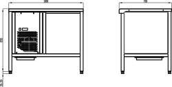 Стол холодильный POLAIR T70 M1,0-1 0430 TT1,0GN-G (R600a)