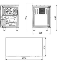 Стол холодильный POLAIR TM3GN-333-G